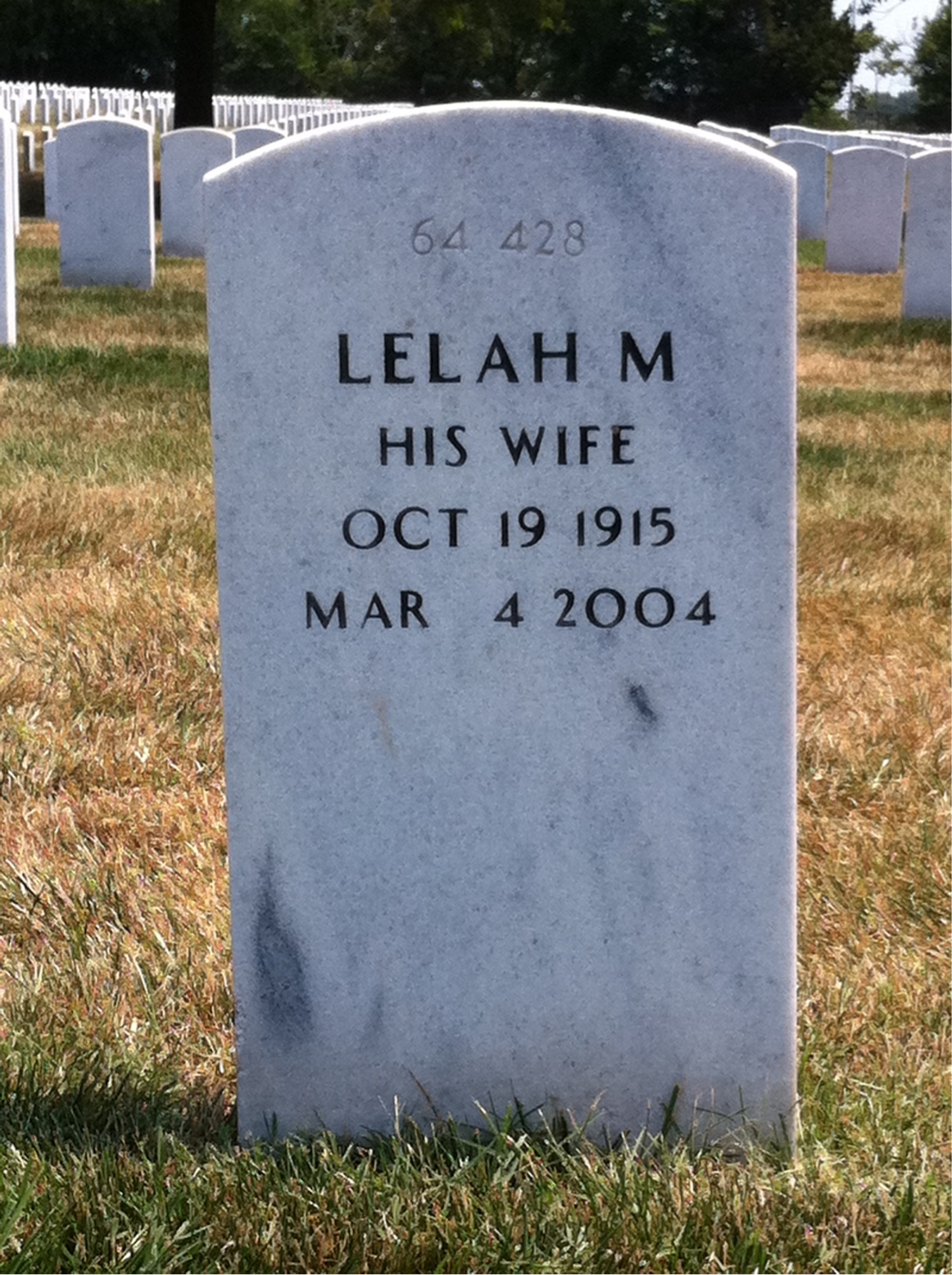 Back of headstone — George Mcconnell