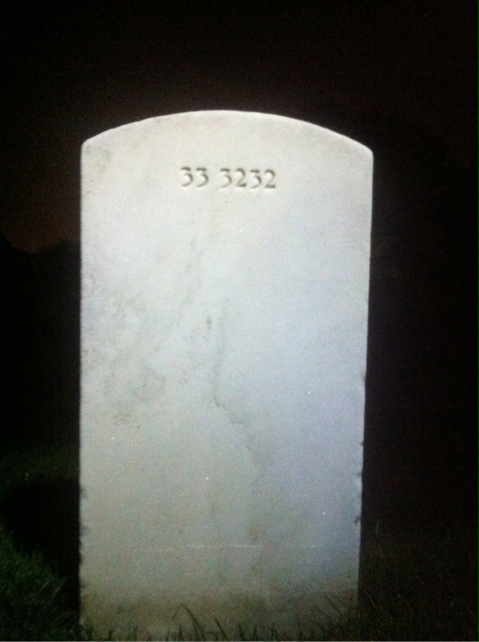 Back of headstone — James Boyd