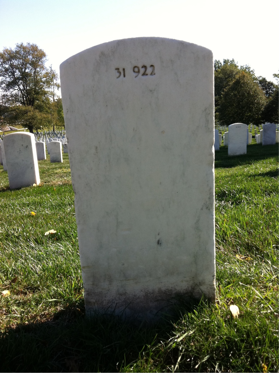 Back of headstone — William Winston White