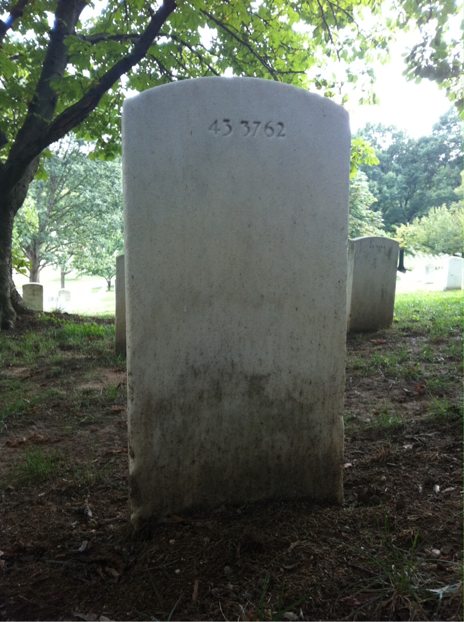 Back of headstone — Harry Allton