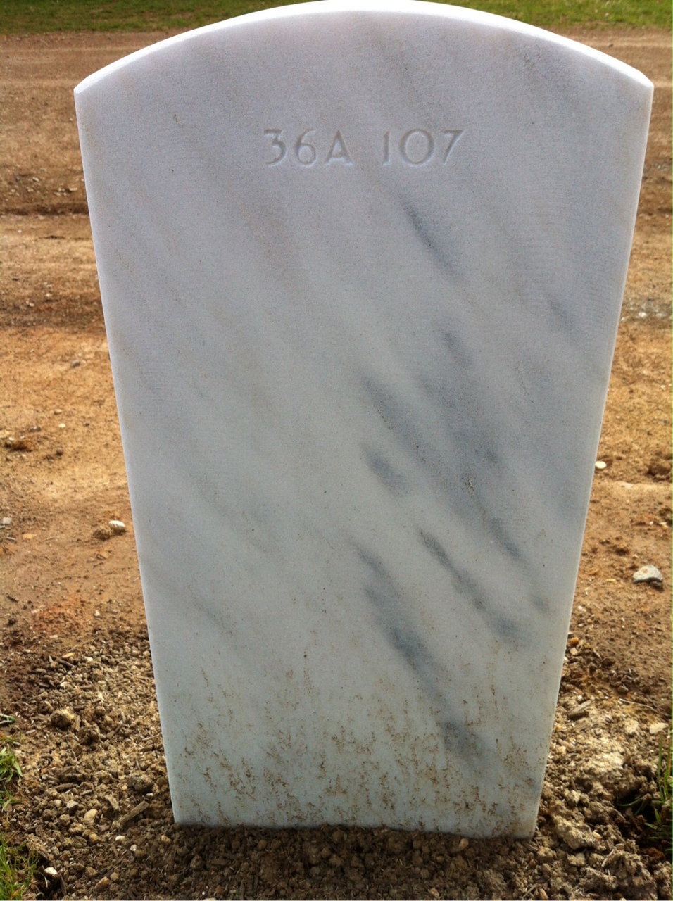 Back of headstone — Emerson Blair