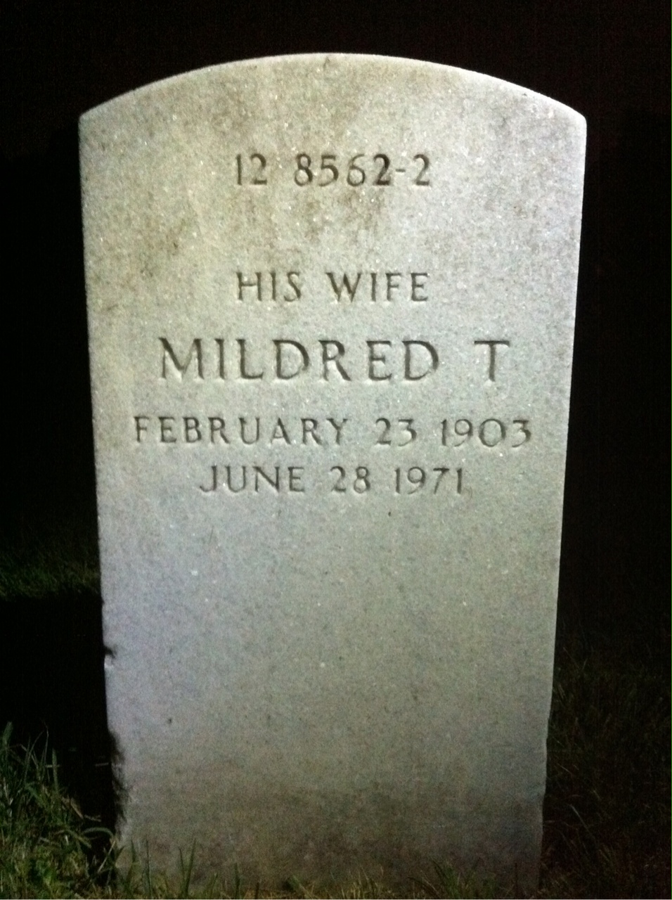 Back of headstone — George Monroe
