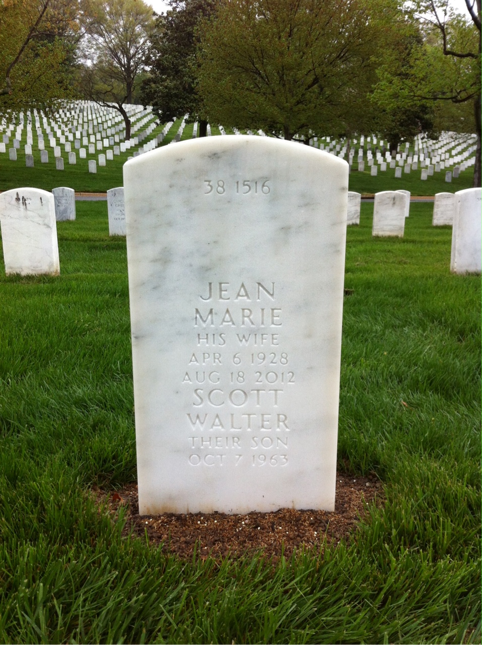 Back of headstone — William Kusterbeck