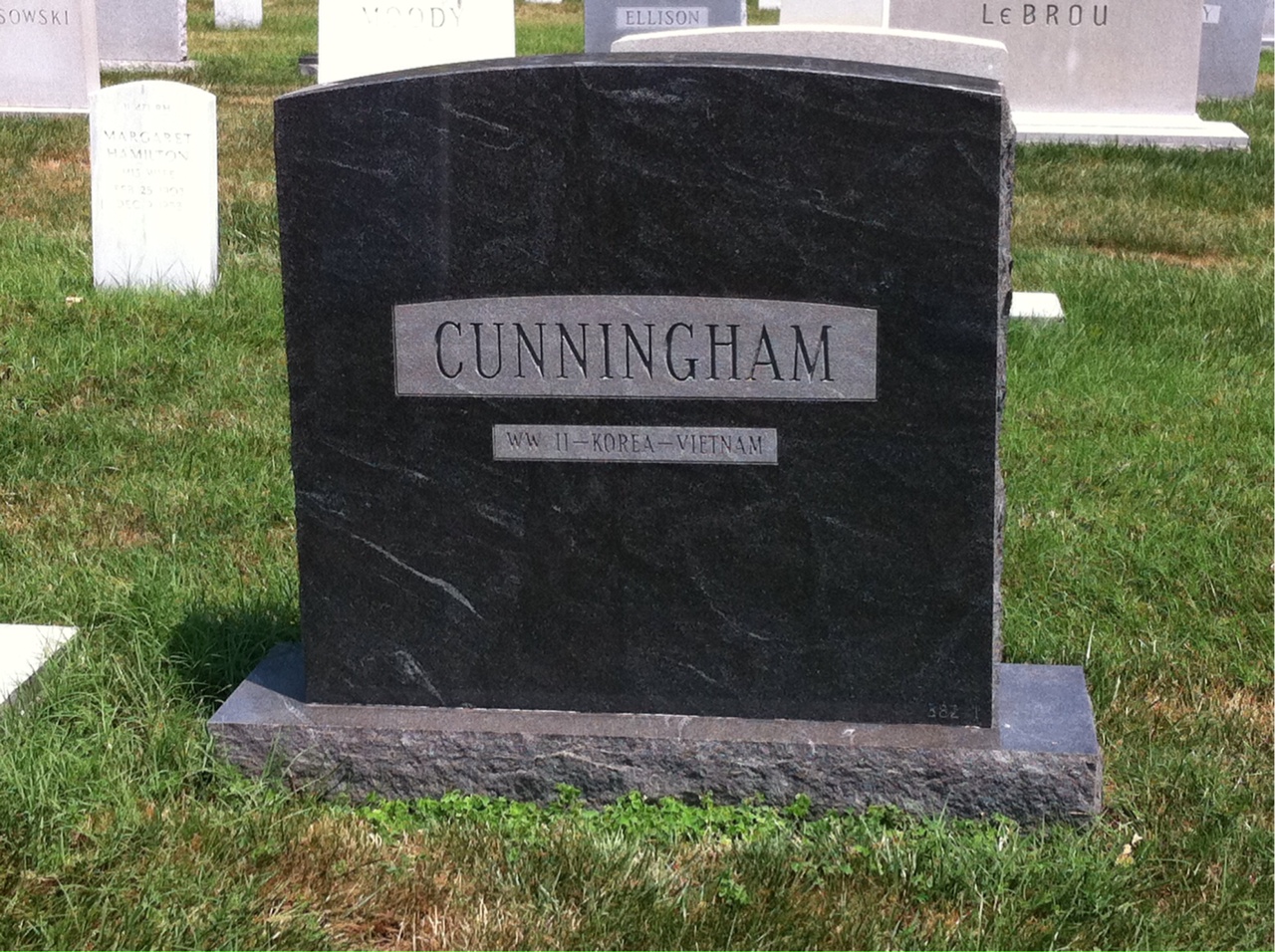 Back of headstone — Dorothy Cunningham