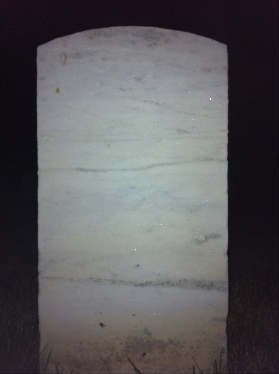 Back of headstone — Eugene Moore