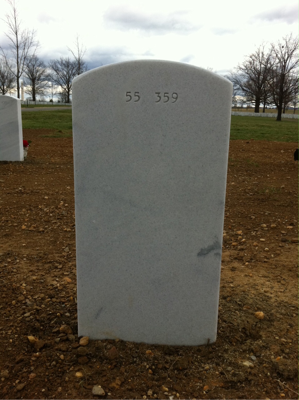 Back of headstone — Daniel Benson Mccarthy