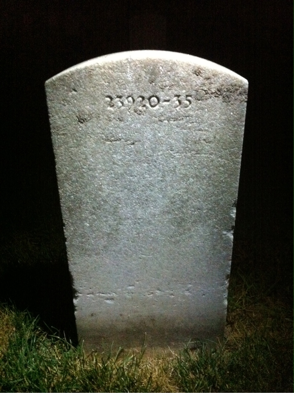 Back of headstone — Willie M Kerr