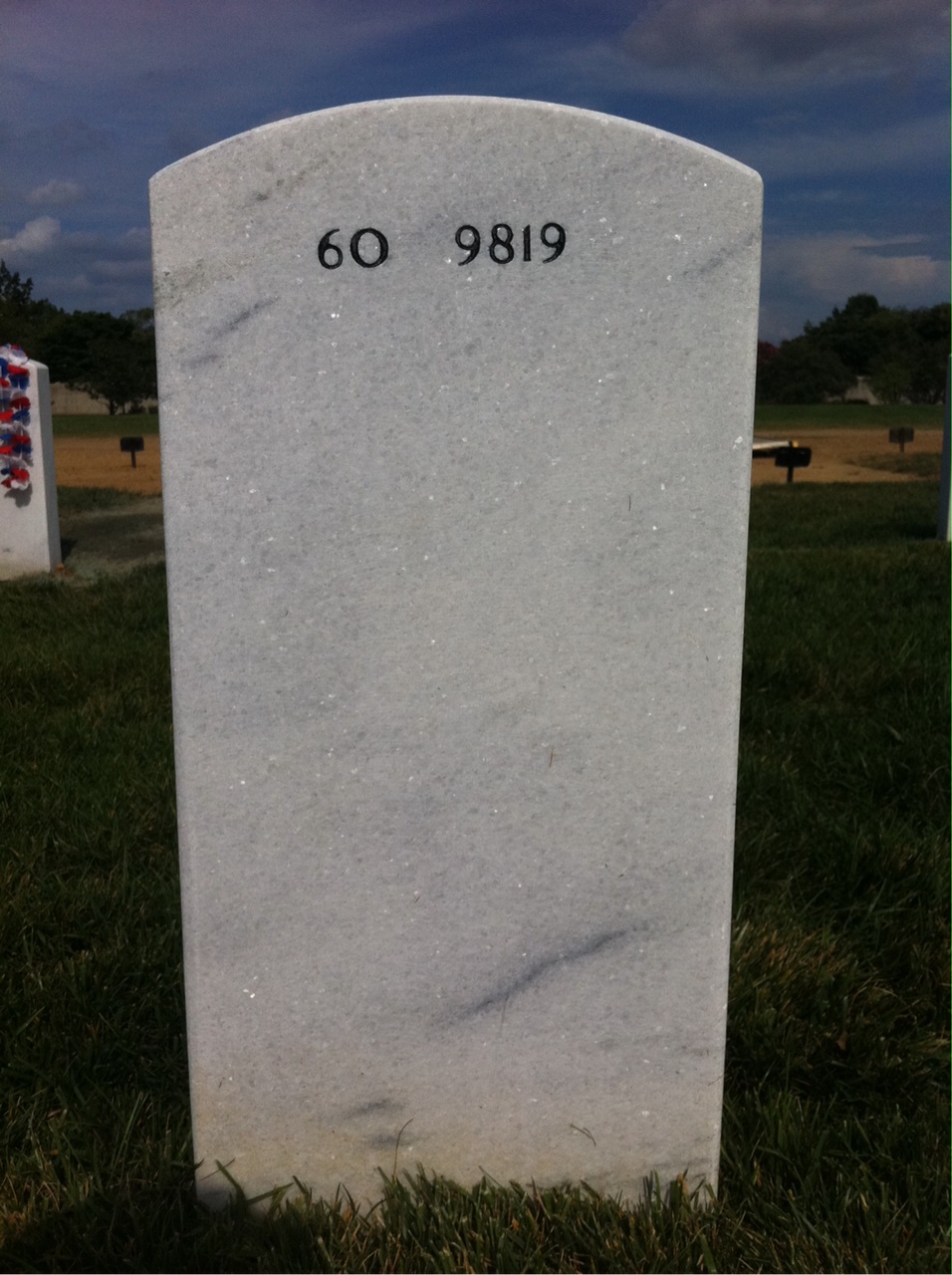 Back of headstone — Julius Murray