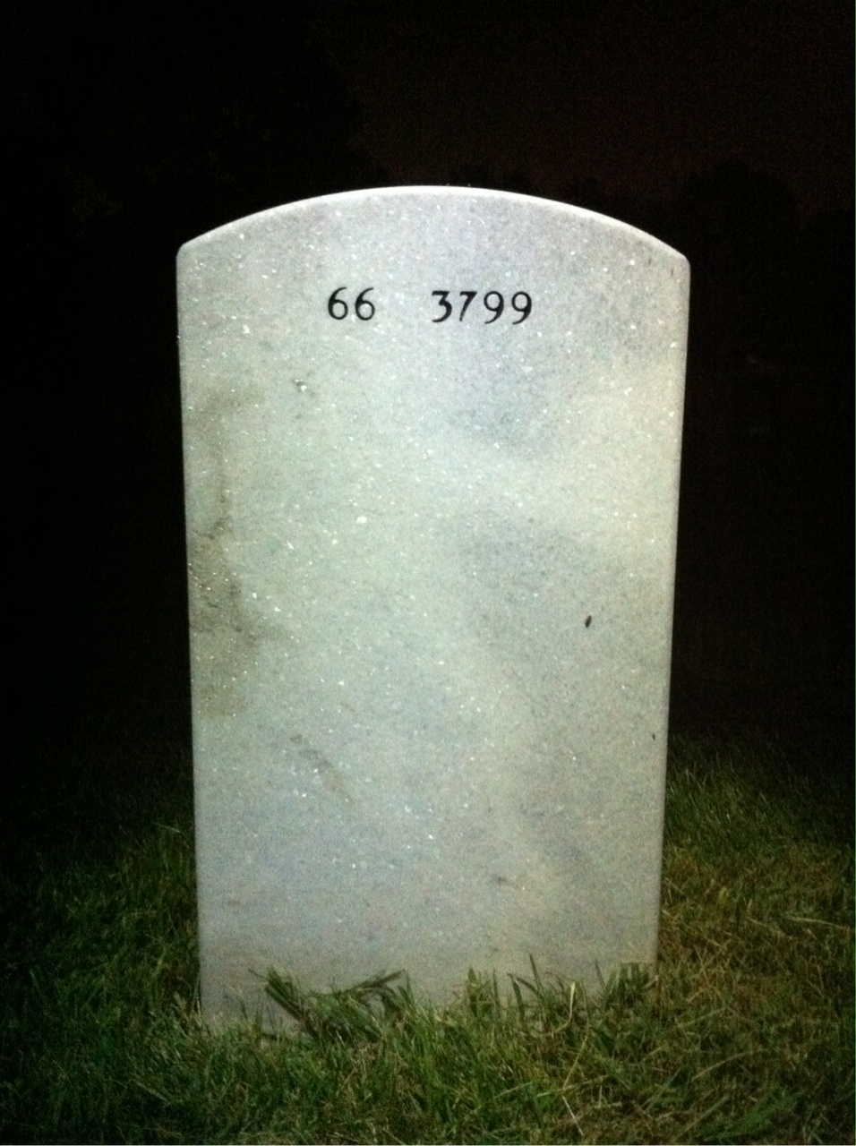 Back of headstone — Jesse Glance