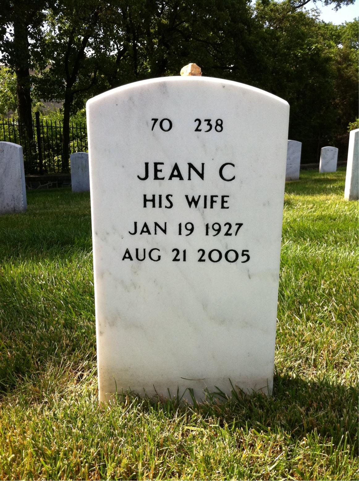 Back of headstone — Ira Greenhause