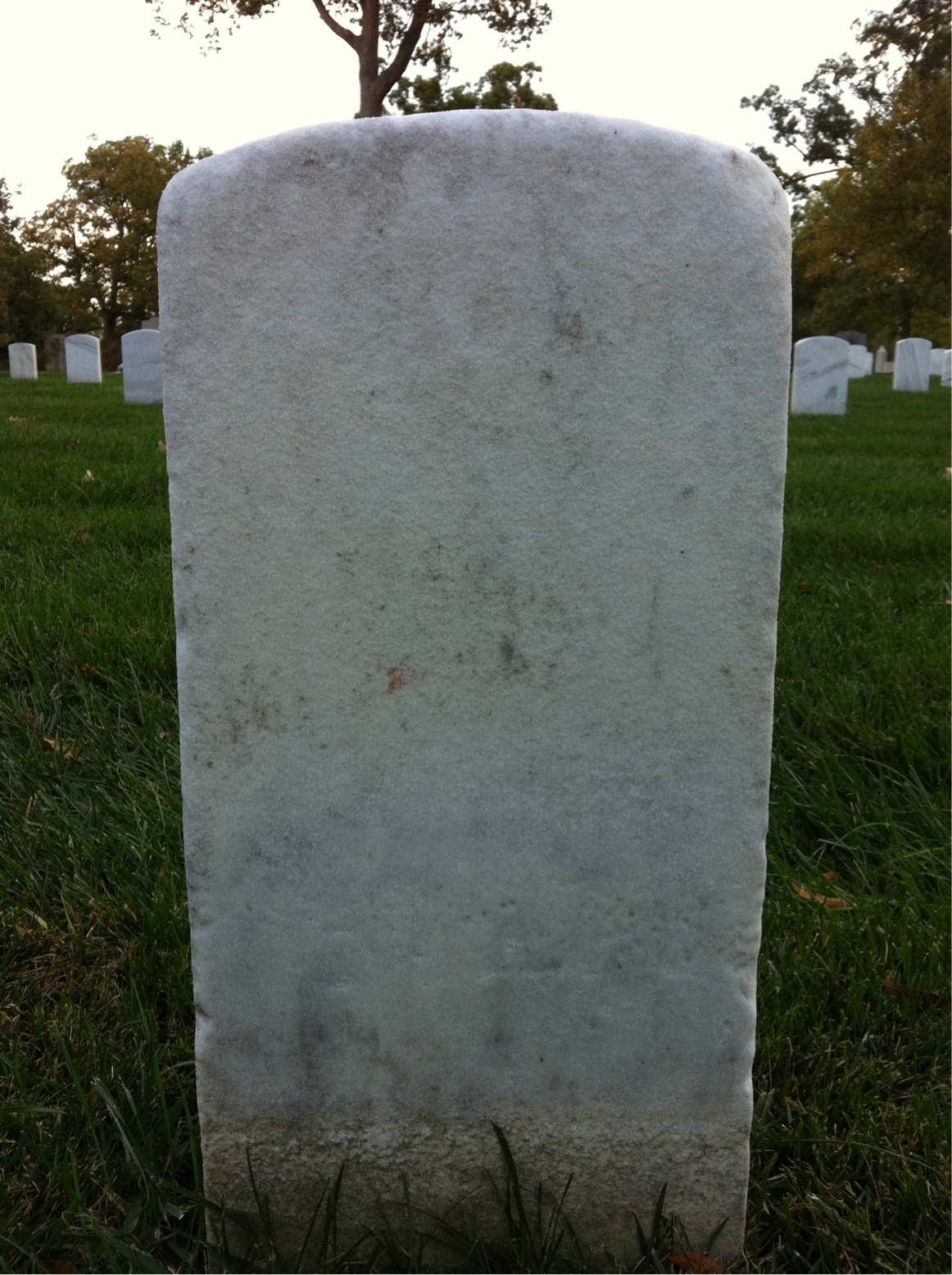 Back of headstone — Joseph Arnold