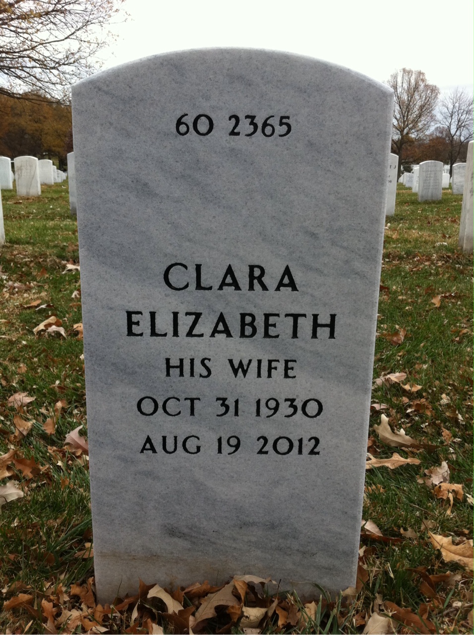 Back of headstone — Bobby Dale Tyler