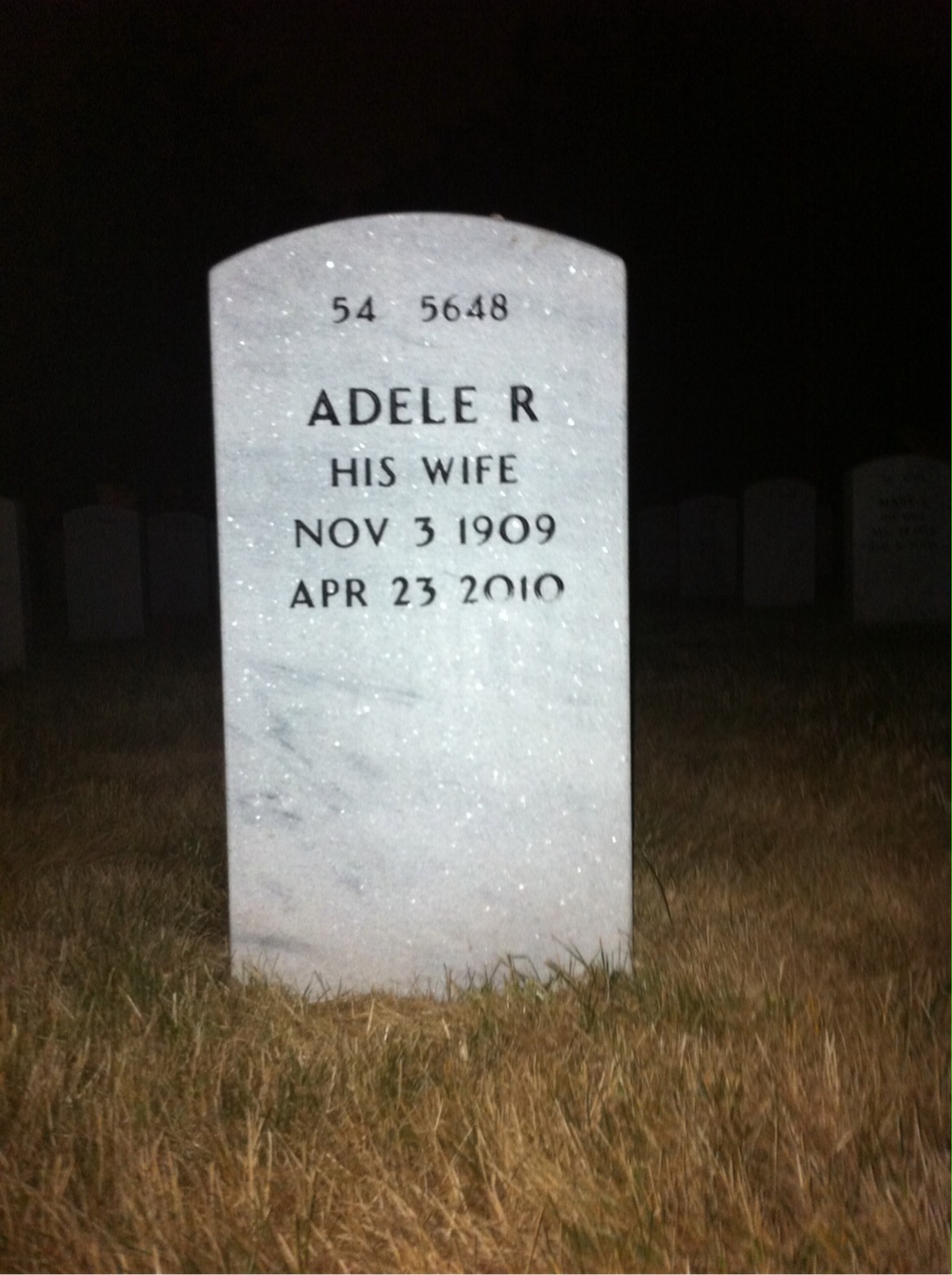 Back of headstone — John Ramer