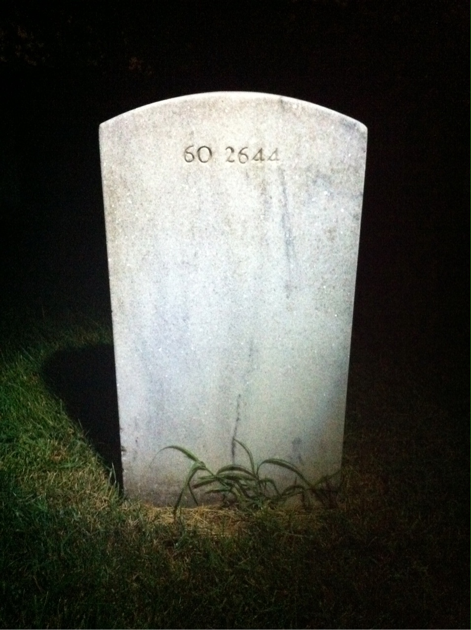 Back of headstone — Robert Collins