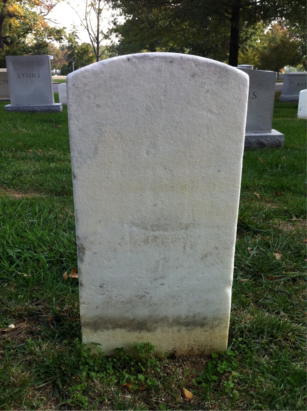 Back of headstone — Herbert Mcneil