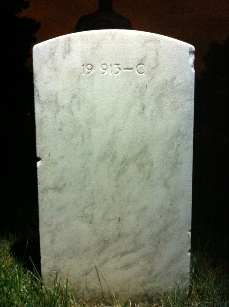 Back of headstone — Martin Ewing
