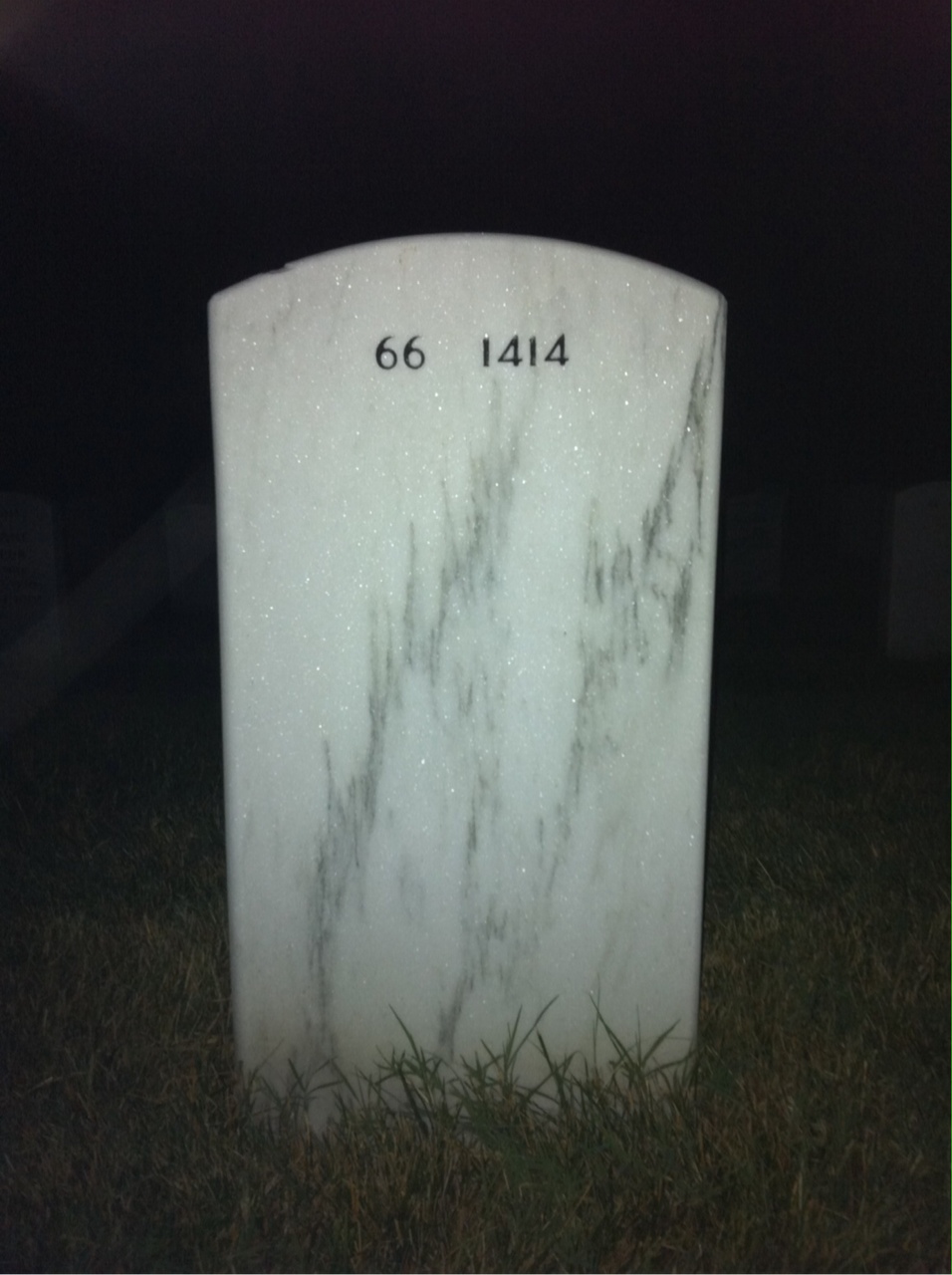 Back of headstone — Phillip Washington