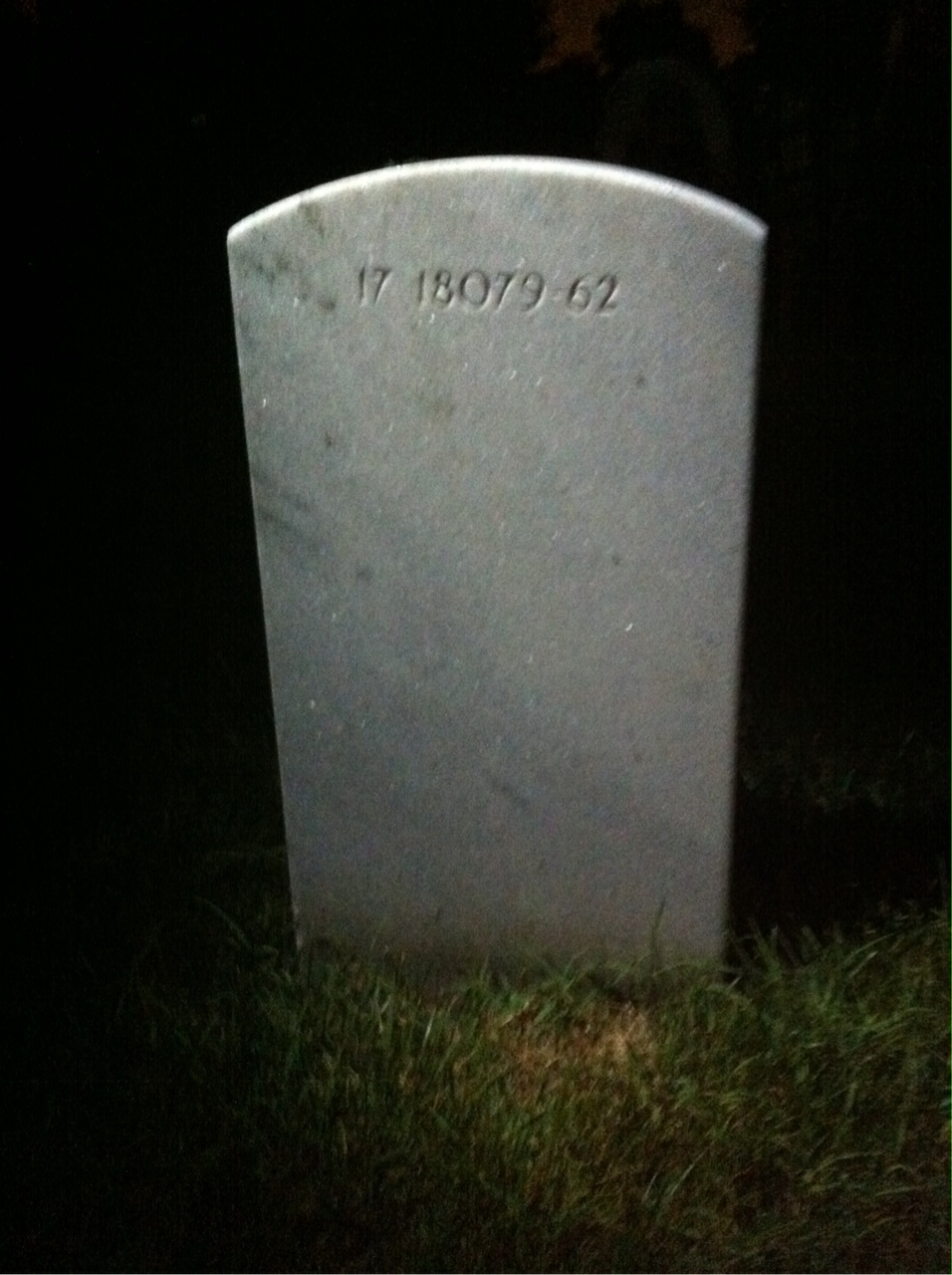 Back of headstone — Willie James Williams