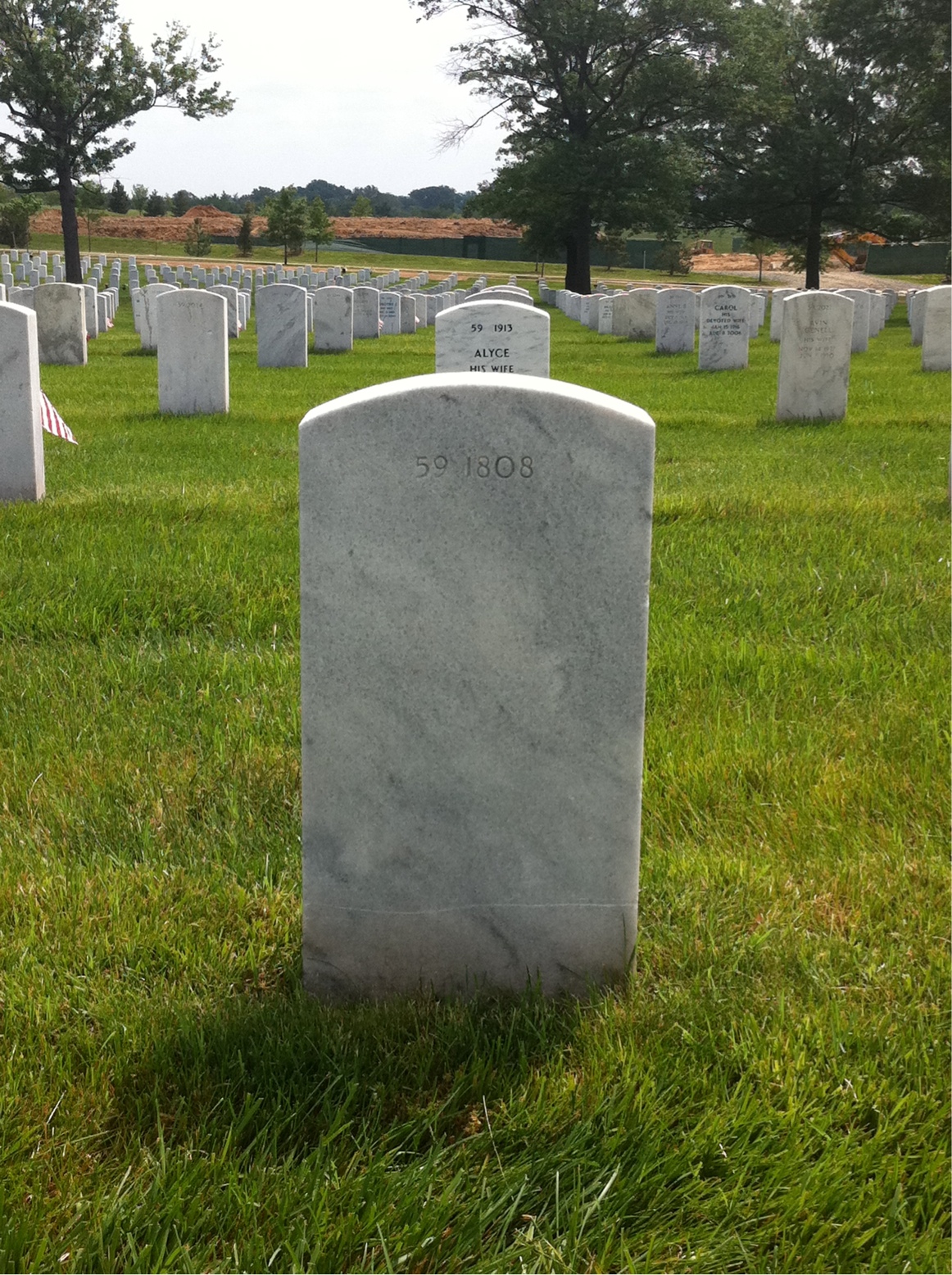 Back of headstone — Tommy G Brandon