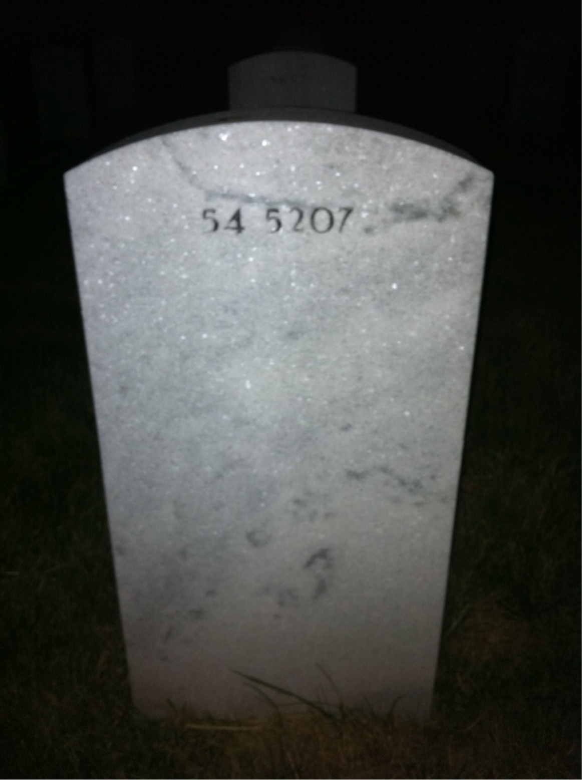 Back of headstone — Richard Miller