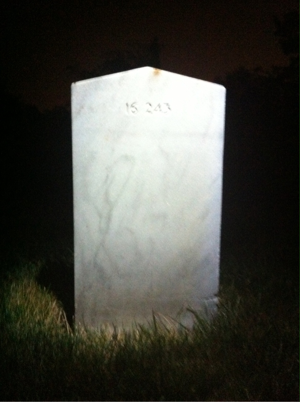 Back of headstone — G Monroe