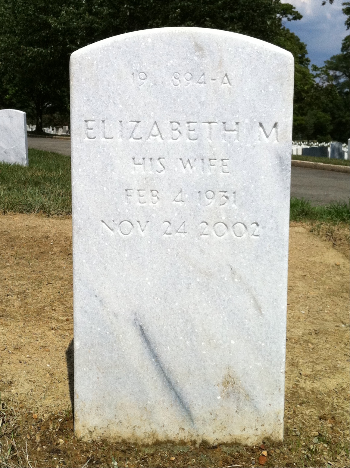Back of headstone — Terrence O'Donnell