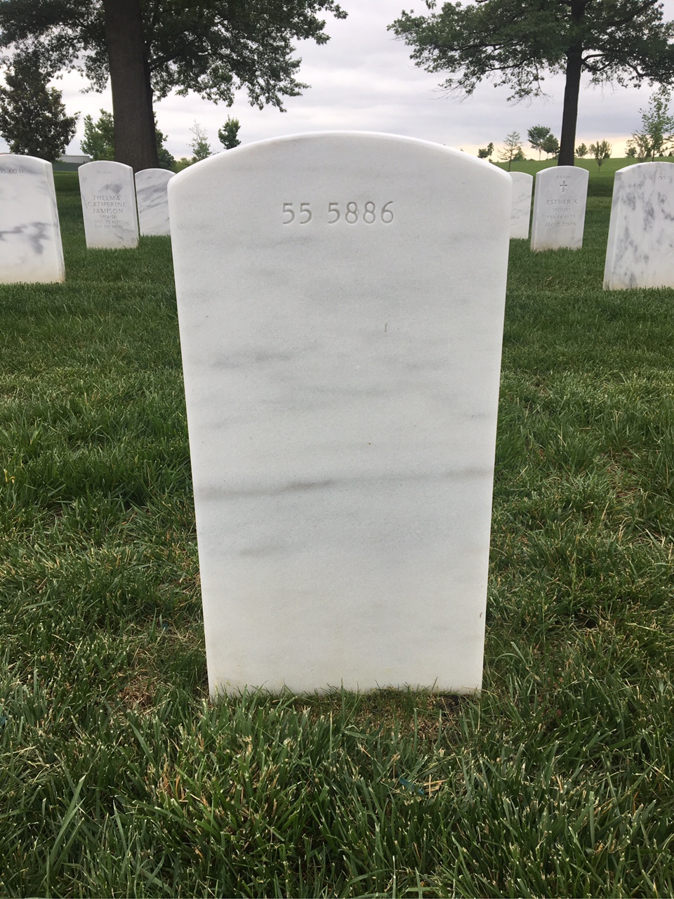 Back of headstone — Fred Mulford