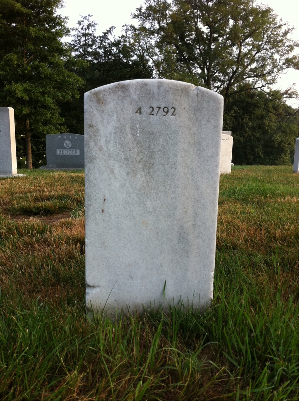 Back of headstone — Florence Baum