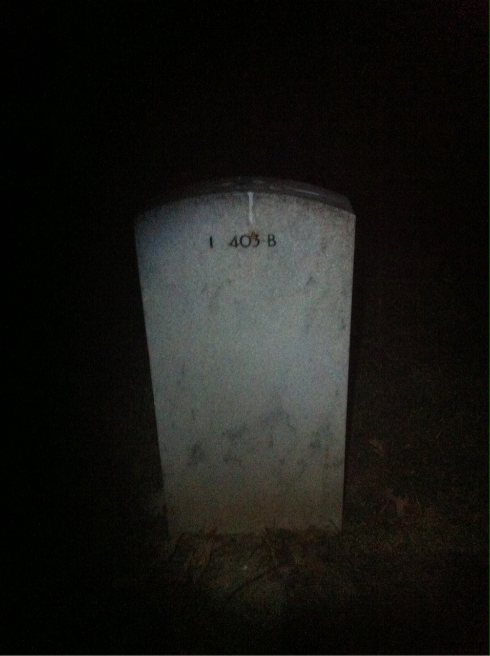 Back of headstone — Herman Batson