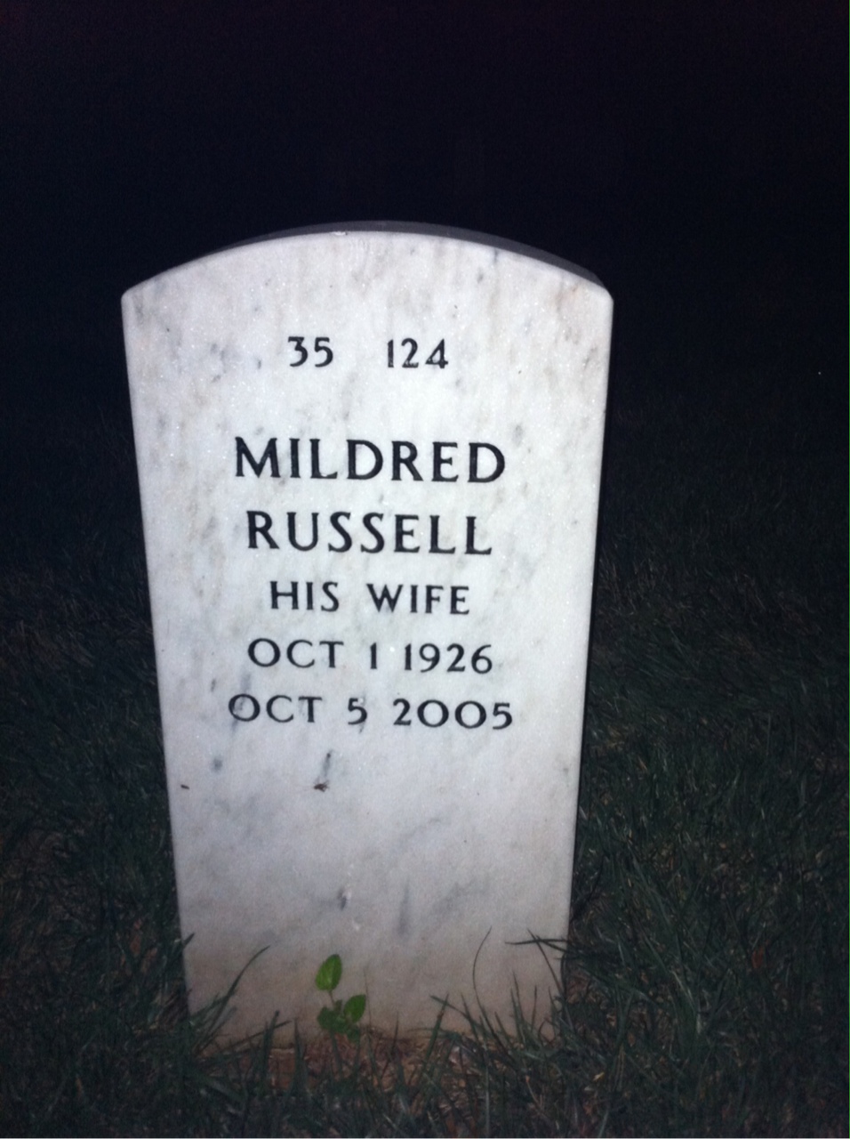 Back of headstone — Dealman Lee