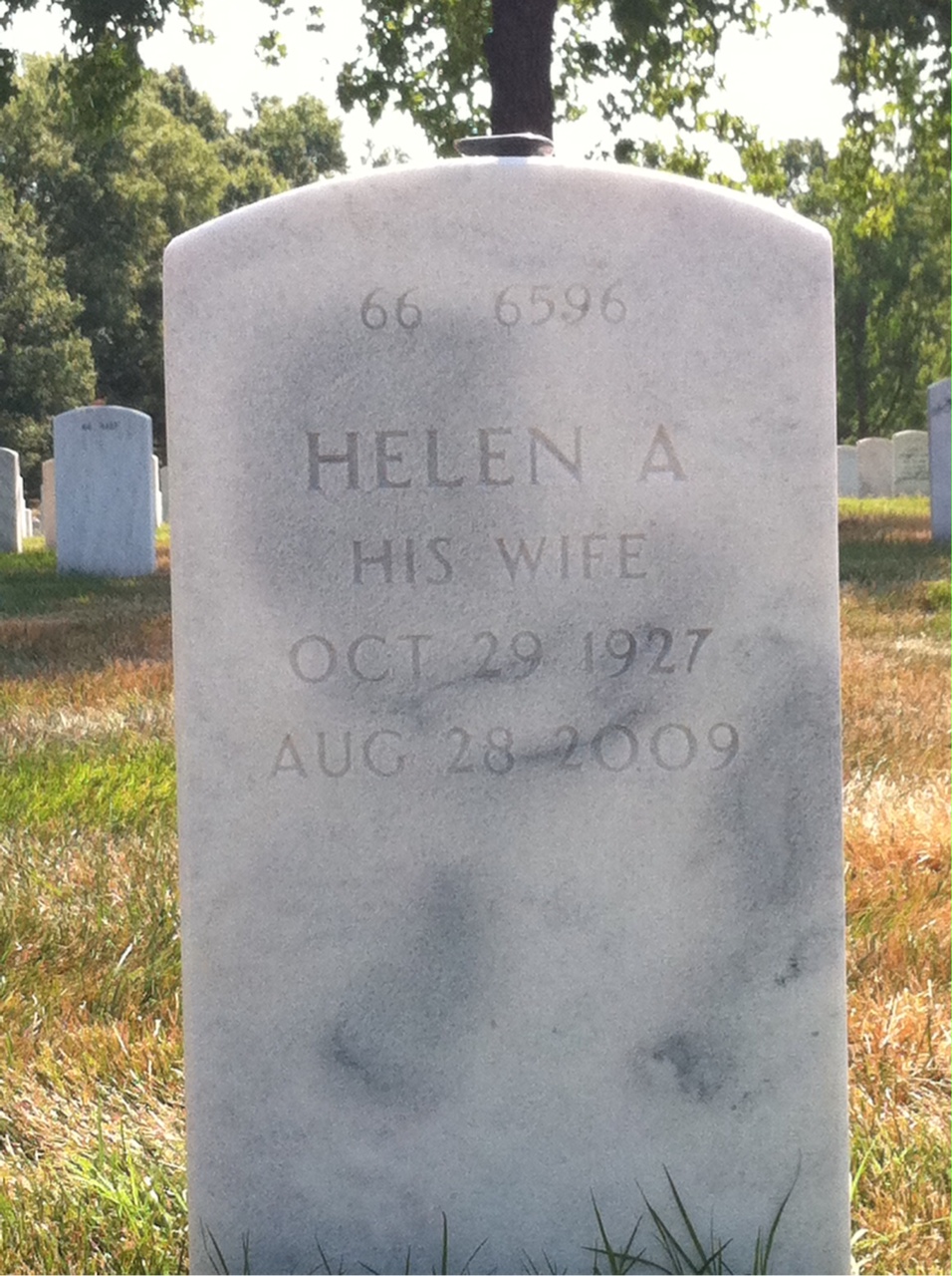 Back of headstone — David Abdella