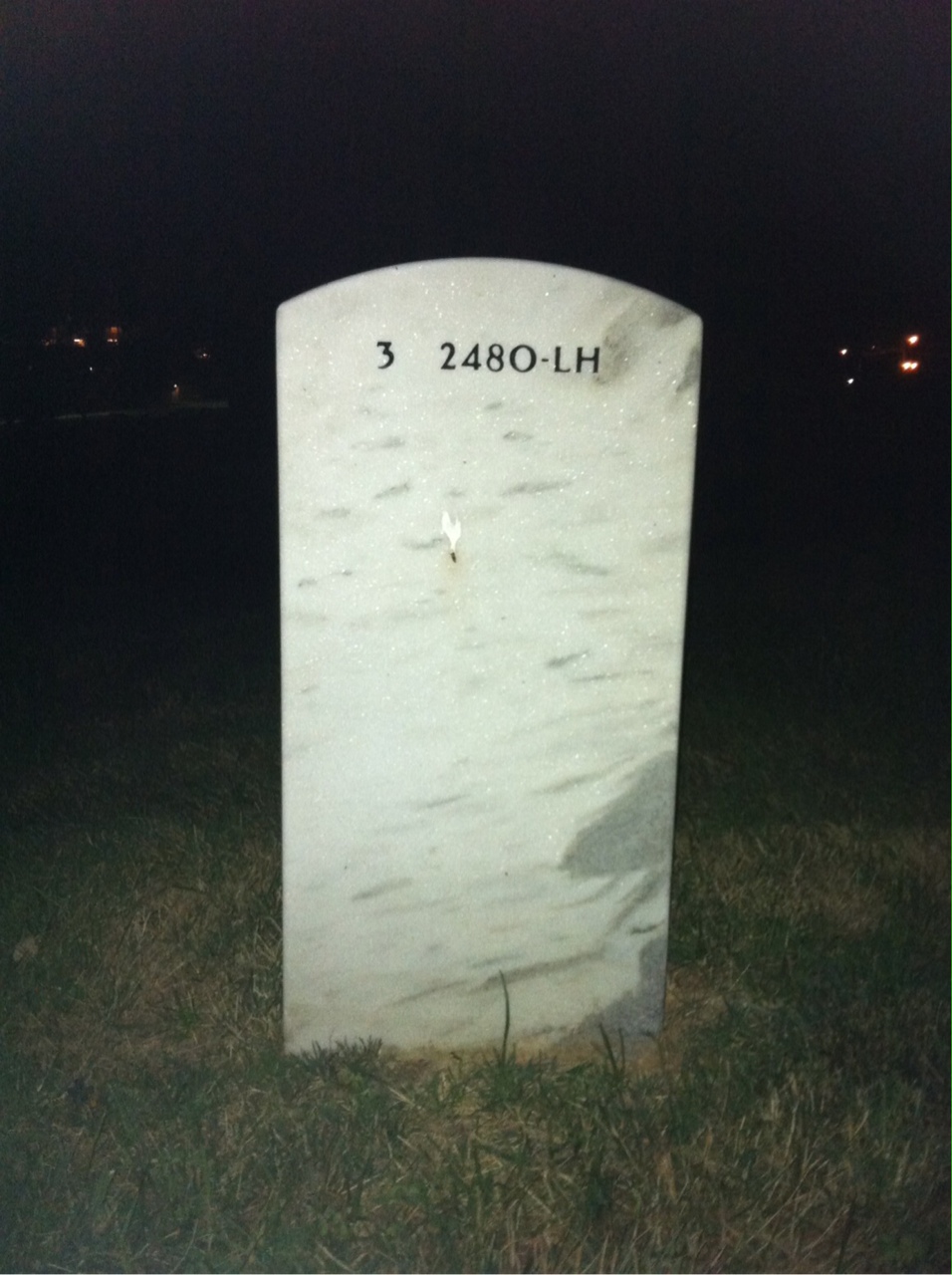 Back of headstone — Robert W Kerr