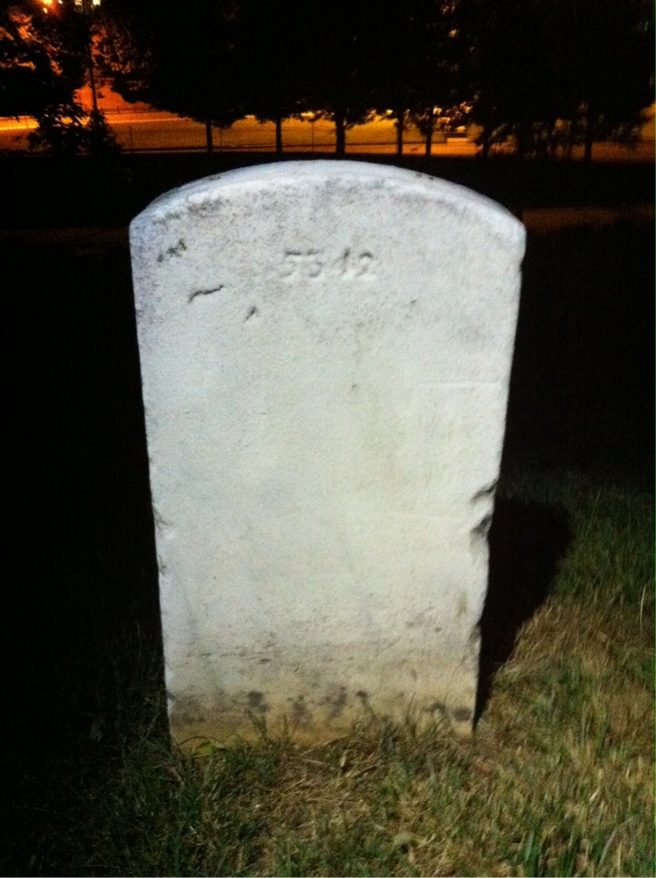 Back of headstone — Andrew D Turner