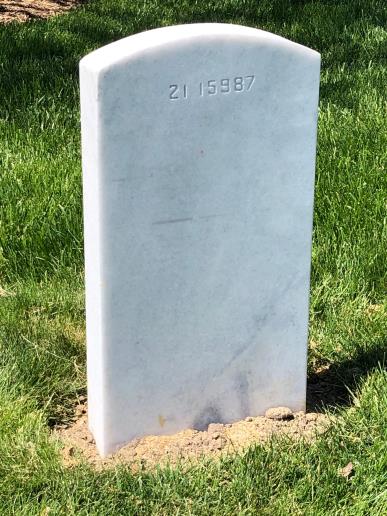 Back of headstone — Isabelle Bradford