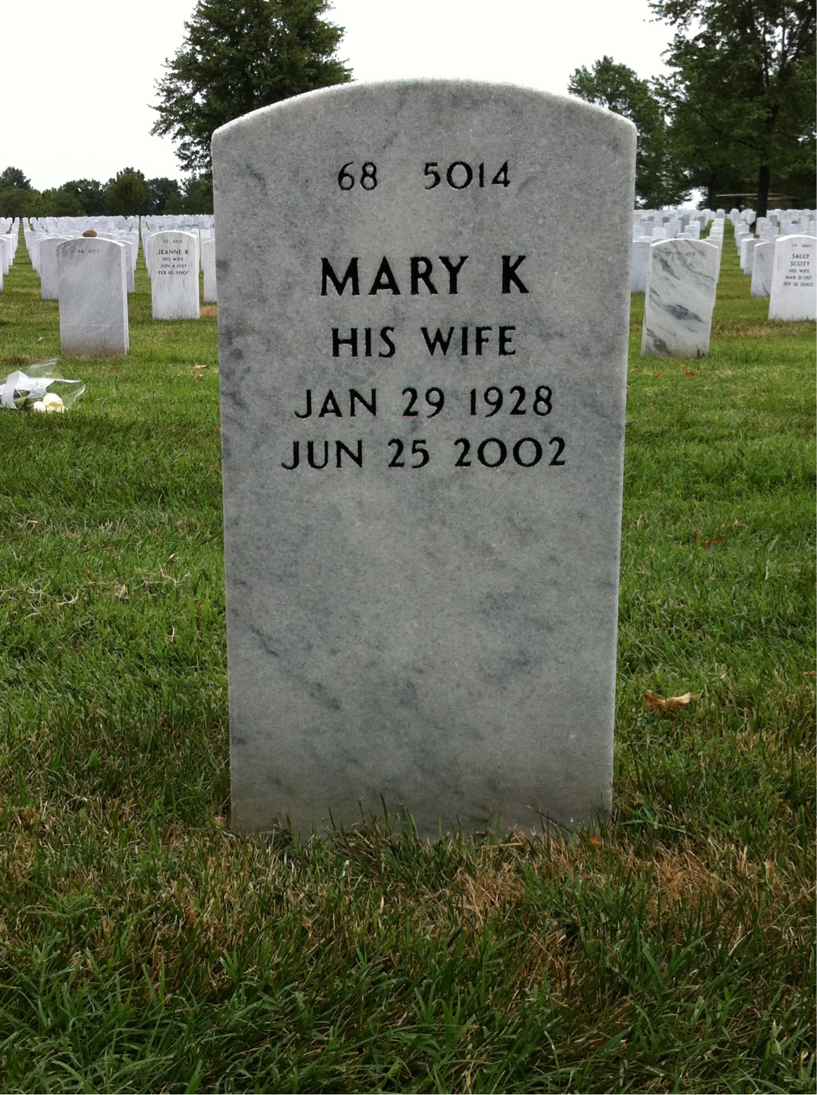 Back of headstone — Robert King