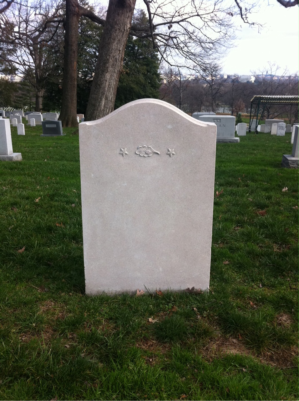 Back of headstone — Cary Grayson