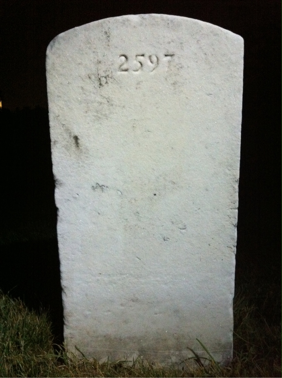 Back of headstone — Charles Moore