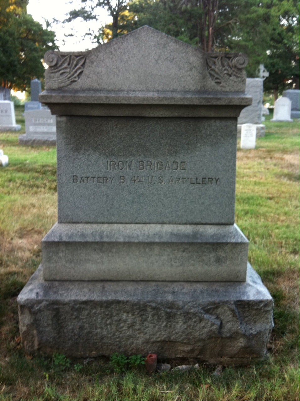 Back of headstone — James Stewart