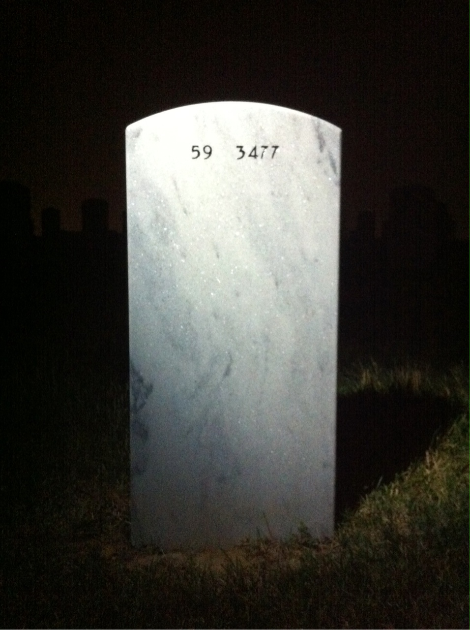 Back of headstone — Herbert Lerner