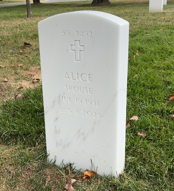 Back of headstone — Calvin Saunders