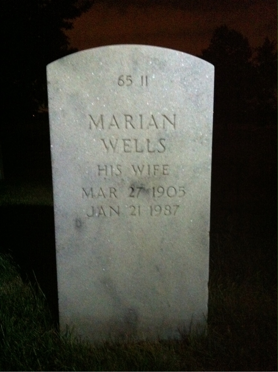 Back of headstone — Robert C Thomas