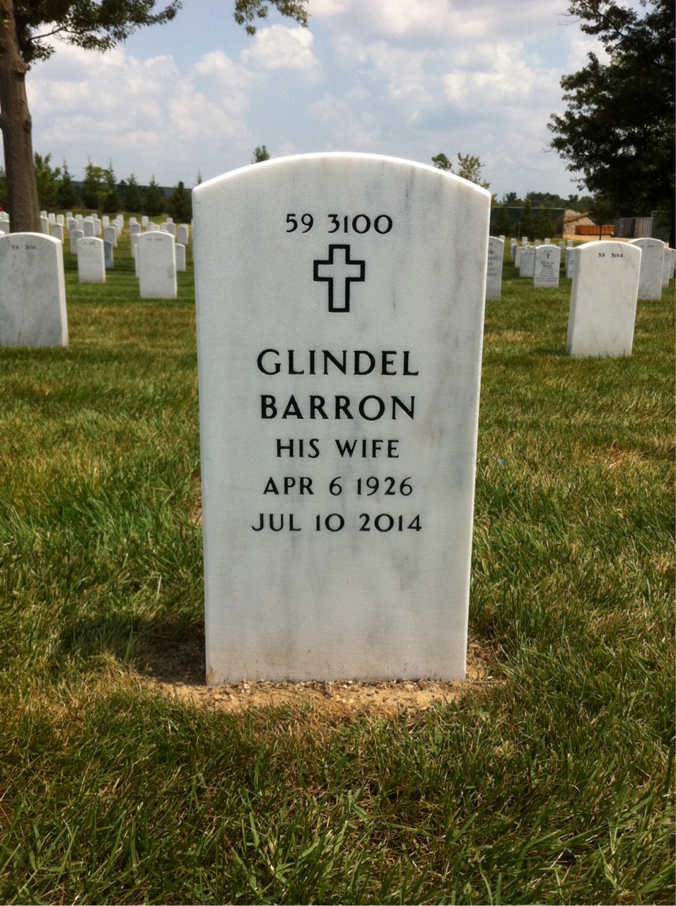 Back of headstone — Donald Lopez