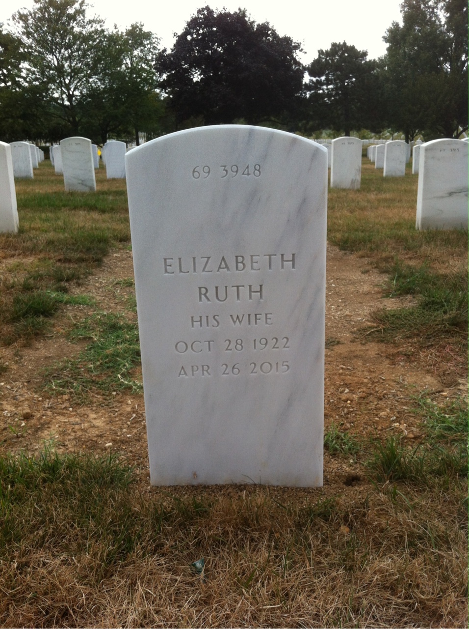 Back of headstone — Francis Carey