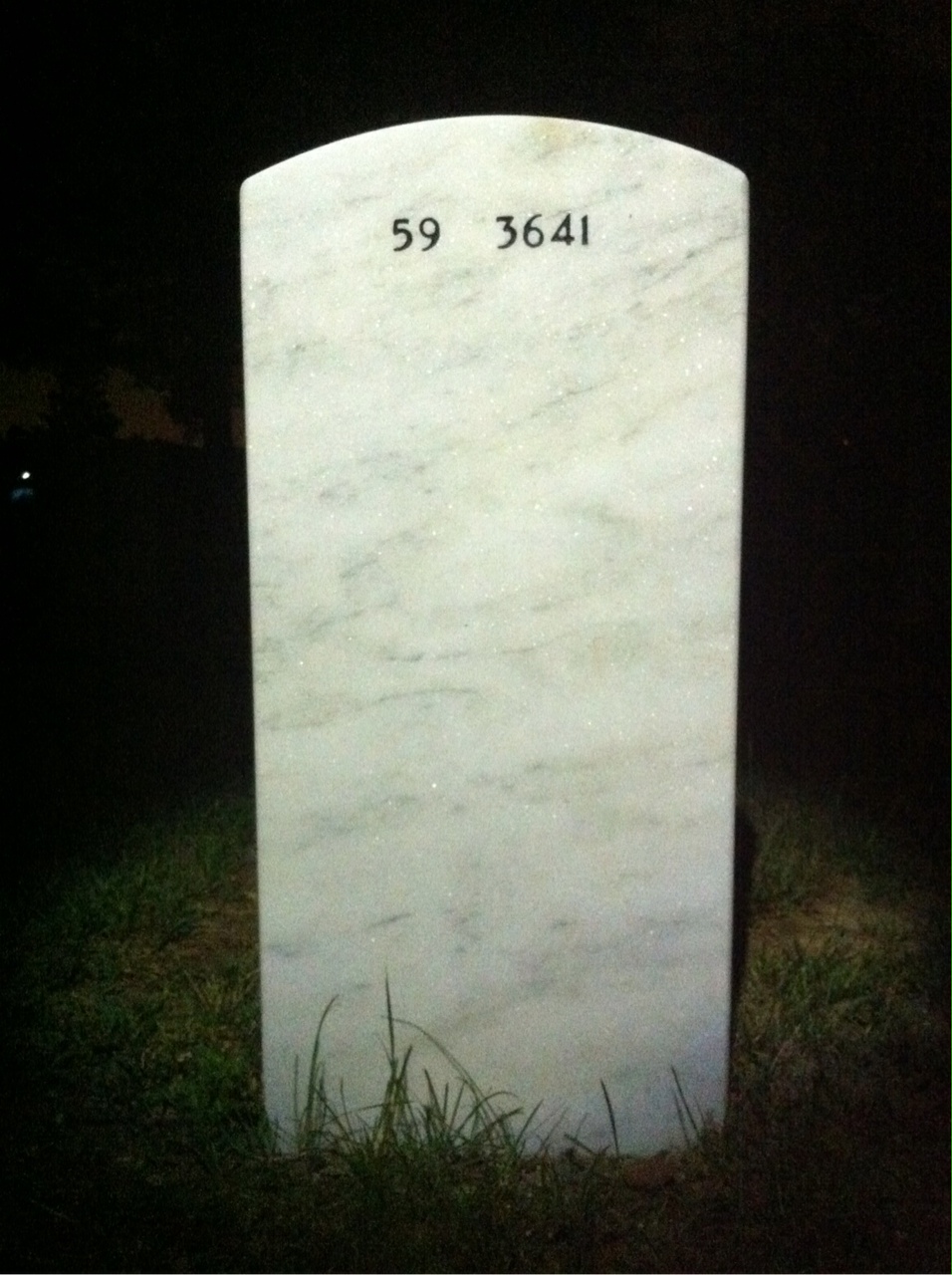 Back of headstone — Alexander Andersen