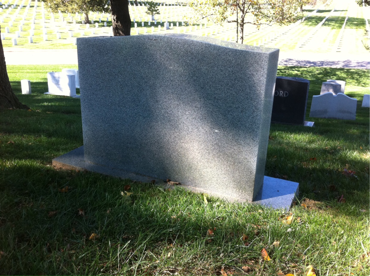 Back of headstone — Arnold Alexander