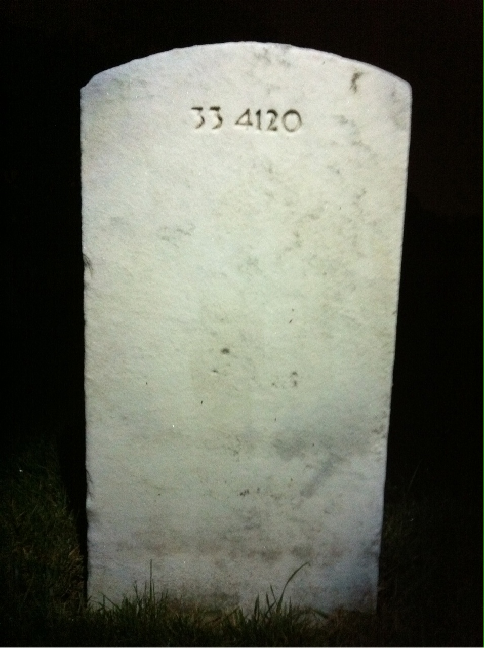 Back of headstone — Marie Anderson