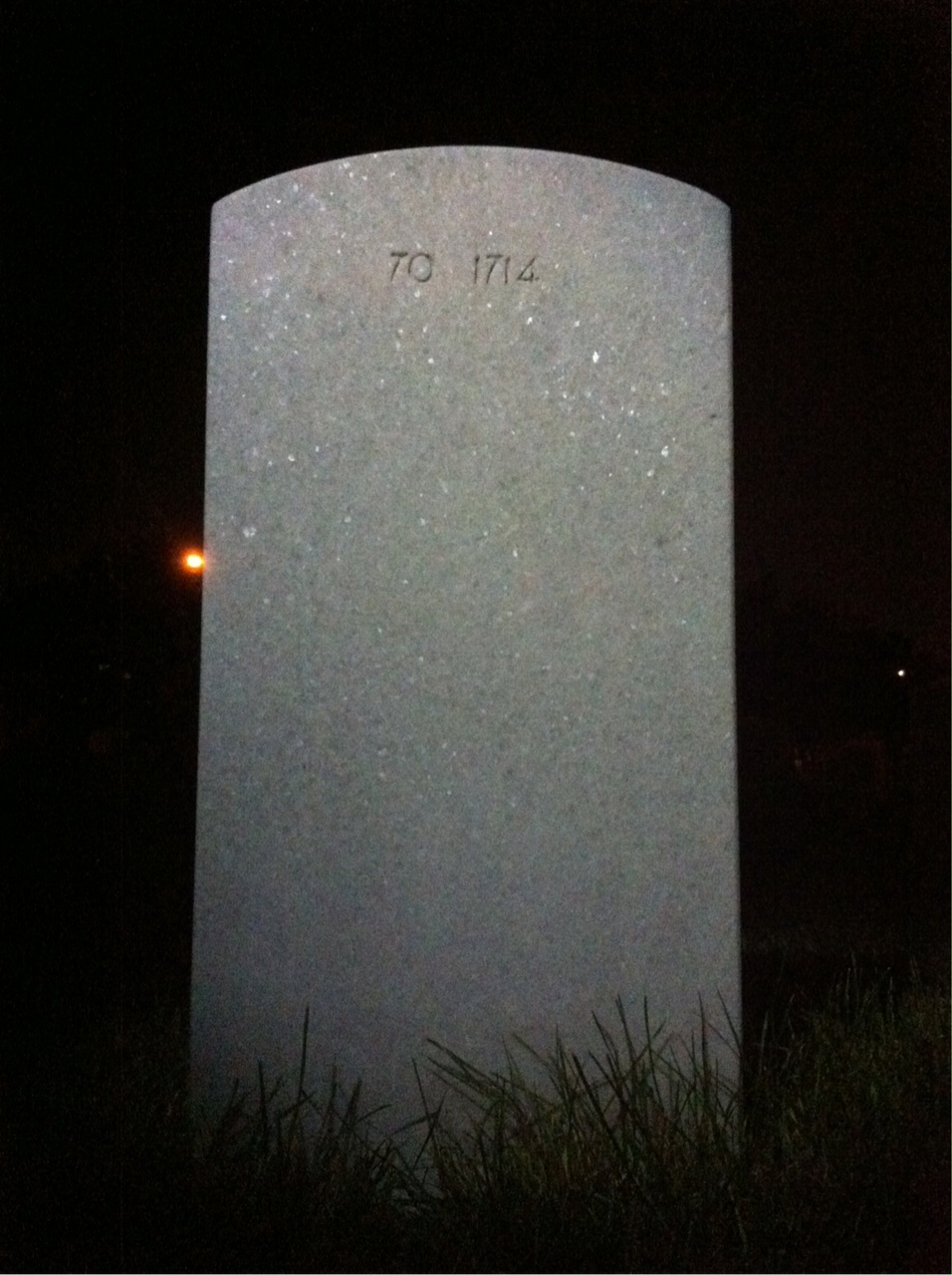 Back of headstone — Barney Muse