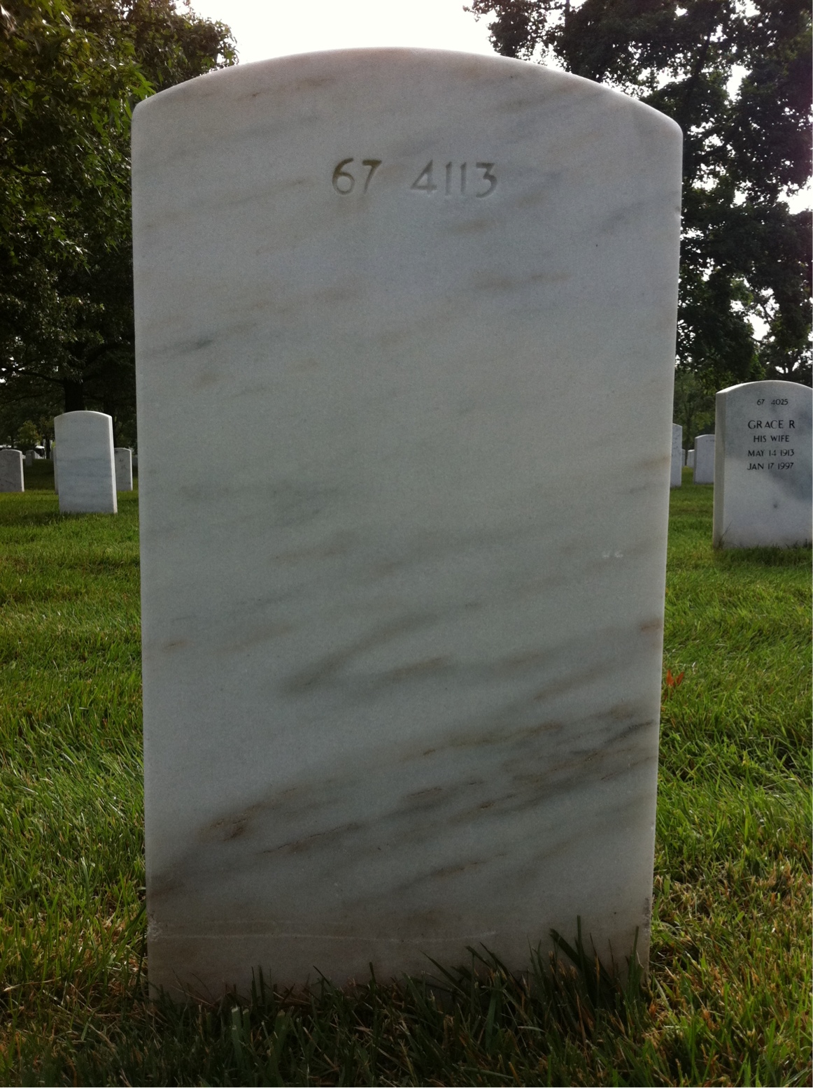Back of headstone — Samuel Lee Pattillo