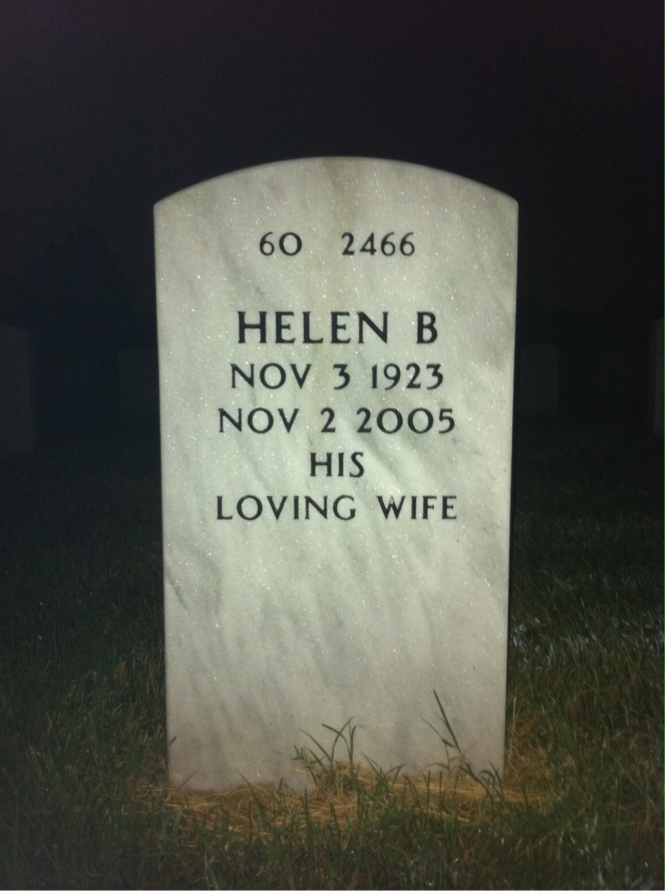 Back of headstone — John O'Neil