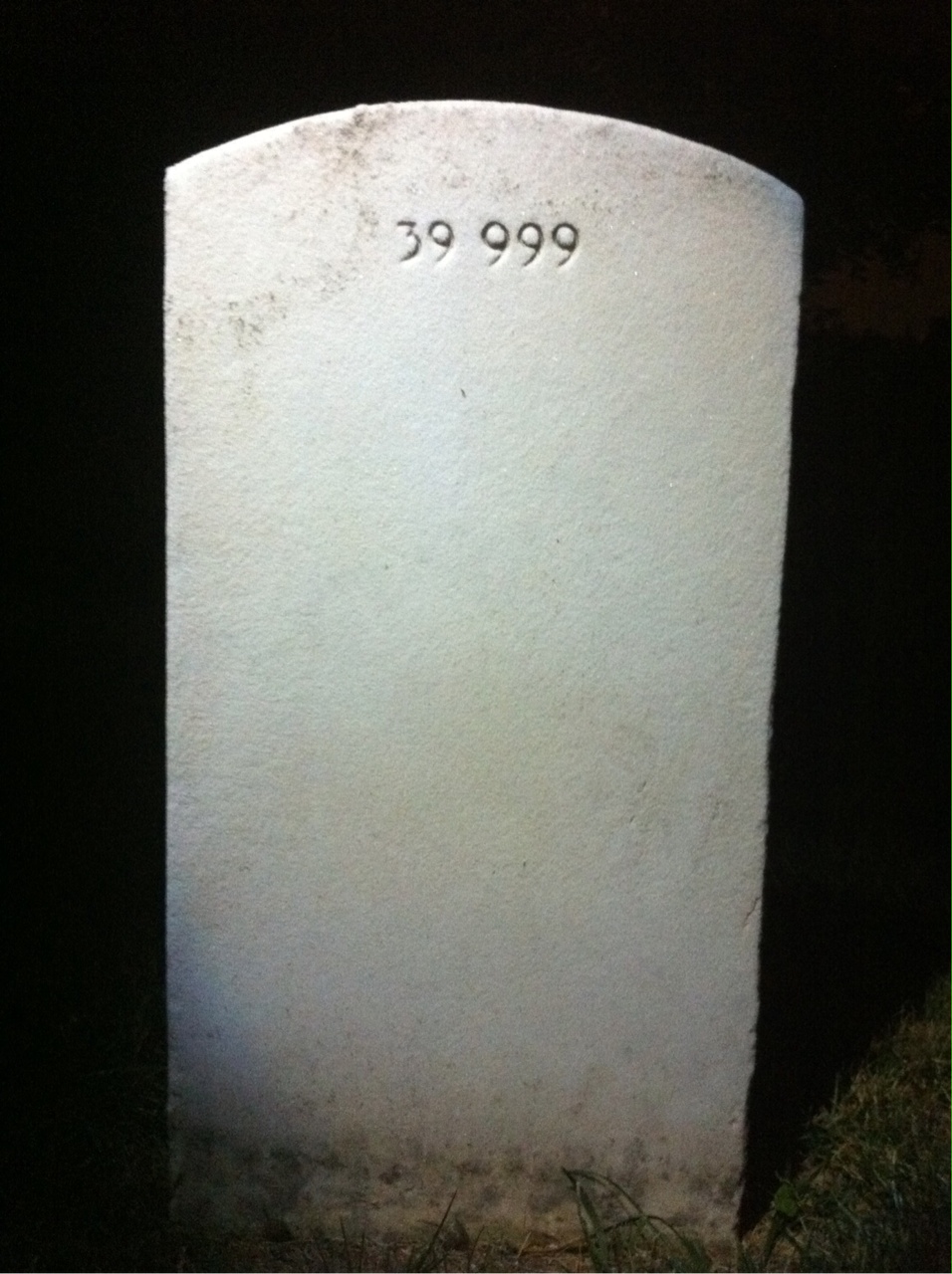 Back of headstone — Ben Midura